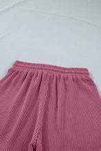 Load image into Gallery viewer, Pitaya Pink Twisted Ribbed Loose Tee Drawstring Elastic Waist 2pcs Short Set
