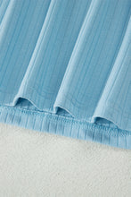 Load image into Gallery viewer, Clearly Aqua Soft Ribbed Color Block Trim Casual Short Set