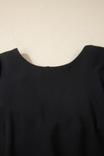 Load image into Gallery viewer, Black Bow Decor Backless Short Sleeve Shift Mini Dress