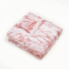 Load image into Gallery viewer, Super Soft Marble Pink Fur Blanket