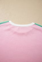 Load image into Gallery viewer, Bonbon Striped Trim Casual Tee Drawstring Shorts 2pcs Set