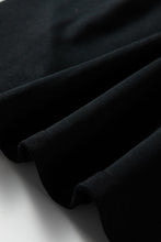 Load image into Gallery viewer, Black Leopard Print Patchwork Varsity Raglan Sleeve Sweatshirt Dress