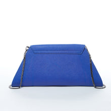 Load image into Gallery viewer, Leather Clutch Bag Evening Purse Cobalt Blue Unique Women's Handbag