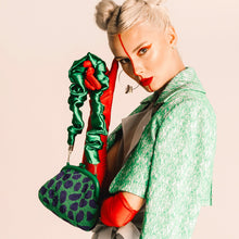 Load image into Gallery viewer, the Arnoldi Jade Clutch Bag In Lush Green & Blue