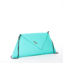 Load image into Gallery viewer, Leather Clutch Bag Turquoise Evening Purse Unique Women's Handbag