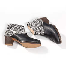 Load image into Gallery viewer, Salma Ankle Boot - Black and Ecru