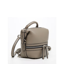 Load image into Gallery viewer, Gray Leather Backpack Purse for Women Convertible Crossbody Bag Medium Size with Front and Back Pockets