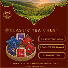 Load image into Gallery viewer, Premium Tea Chest – 6 Flavors, 72 Tea Bags (Classic & Herbal Options)