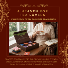 Load image into Gallery viewer, Premium Tea Chest – 6 Flavors, 72 Tea Bags (Classic & Herbal Options)