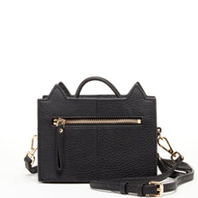 Load image into Gallery viewer, Leather Cat Bag Black Crossbody Purse