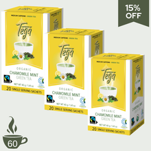 Load image into Gallery viewer, Chamomile Mint Green Tea w. Citrus Organic Fairtrade 20ct