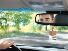 Load image into Gallery viewer, Hanging Car Freshener | Bold Masculine | Wood Amber