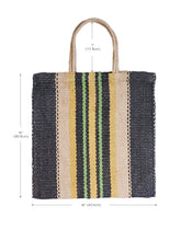 Load image into Gallery viewer, Dora Jute Tote Bag - Multi Navy