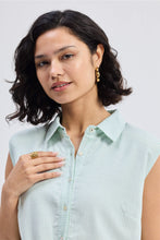 Load image into Gallery viewer, Drawstring Shirt Dress in Stripes