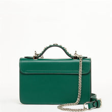 Load image into Gallery viewer, Small Leather Crossbody Bag Dark Green Purse