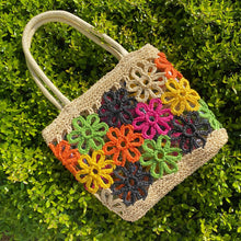 Load image into Gallery viewer, Hand Made Flower Power Tote
