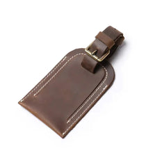 Load image into Gallery viewer, Full Grain Leather Luggage Tag