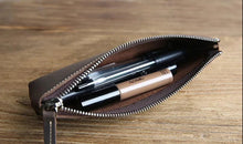 Load image into Gallery viewer, The Pallavi | Handmade Leather Pencil Case - Leather Makeup Bag