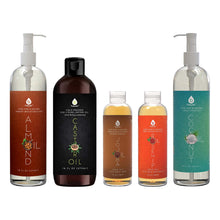 Load image into Gallery viewer, Pursonic Essential Oils & Skin Care Mega Bundle – 100% Pure Golden Jojoba Oil, Rosehip Oil, Sweet Almond Oil, Fractionated Coconut Oil, and Castor Oil