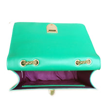 Load image into Gallery viewer, Josie Green Leather Bag with Chain Strap