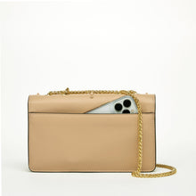 Load image into Gallery viewer, Leather Chain Shoulder Bag Tan