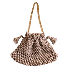 Load image into Gallery viewer, LYON Macrame Tote Bag, in Toasted Beige