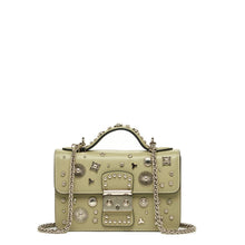 Load image into Gallery viewer, Small Leather Crossbody Bag Sage Green Purse