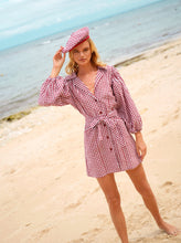Load image into Gallery viewer, The Meghan Mini Gingham Dress, in Red