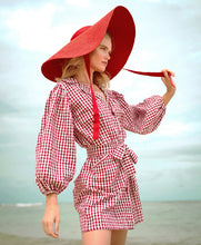 Load image into Gallery viewer, The Meghan Mini Gingham Dress, in Red