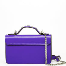 Load image into Gallery viewer, Studded Small Leather Crossbody Bag Royal Blue Purse Women's Handbag