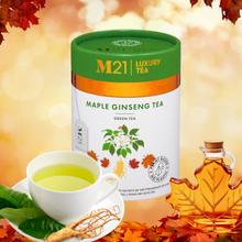 Load image into Gallery viewer, Maple Ginseng Luxury Green Tea - 12ct Canister