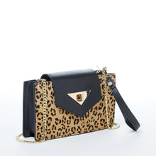 Load image into Gallery viewer, Mini Crossbody Bag Small Leather Leopard Black Purse Wristlet Women's Handbag