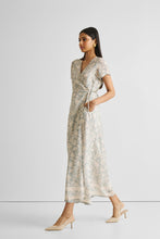 Load image into Gallery viewer, Maxi Wrap Dress in Blue Florals