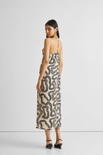 Load image into Gallery viewer, Midi Slip Dress in Black Stripes