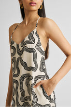 Load image into Gallery viewer, Midi Slip Dress in Black Stripes