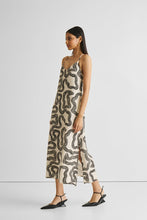 Load image into Gallery viewer, Midi Slip Dress in Black Stripes