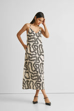 Load image into Gallery viewer, Midi Slip Dress in Black Stripes