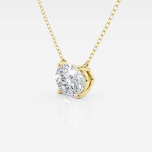 Load image into Gallery viewer, 1.00 Ctw Oval Lab Grown Diamond Solitaire Pendant In White /Yellow