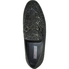 Load image into Gallery viewer, "Bravo1" Black Glitter Tuxedo & Prom Shoes