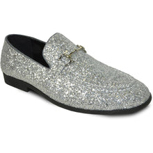 Load image into Gallery viewer, "Bravo 1" Silver Glitter Tuxedo & Prom Shoes