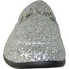 Load image into Gallery viewer, "Bravo 1" Silver Glitter Tuxedo & Prom Shoes