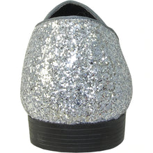 Load image into Gallery viewer, "Bravo 1" Silver Glitter Tuxedo & Prom Shoes