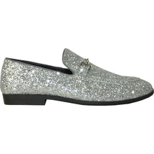 Load image into Gallery viewer, "Bravo 1" Silver Glitter Tuxedo & Prom Shoes