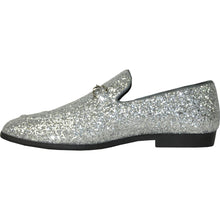 Load image into Gallery viewer, "Bravo 1" Silver Glitter Tuxedo & Prom Shoes