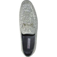 Load image into Gallery viewer, "Bravo 1" Silver Glitter Tuxedo & Prom Shoes