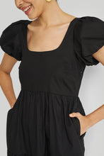 Load image into Gallery viewer, Puff Sleeve Tiered Maxi Dress in Black