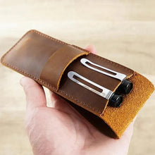 Load image into Gallery viewer, Paiman Leather Pen Holder | Handmade Leather Fountain Pen Pouch