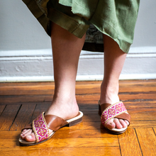 Load image into Gallery viewer, Mona Cross Strap Sandal - Berry