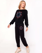 Load image into Gallery viewer, Karma Graphic Viscose Blend Sweatpants