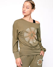 Load image into Gallery viewer, Karma Graphic Viscose Blend Long Sleeve Top
